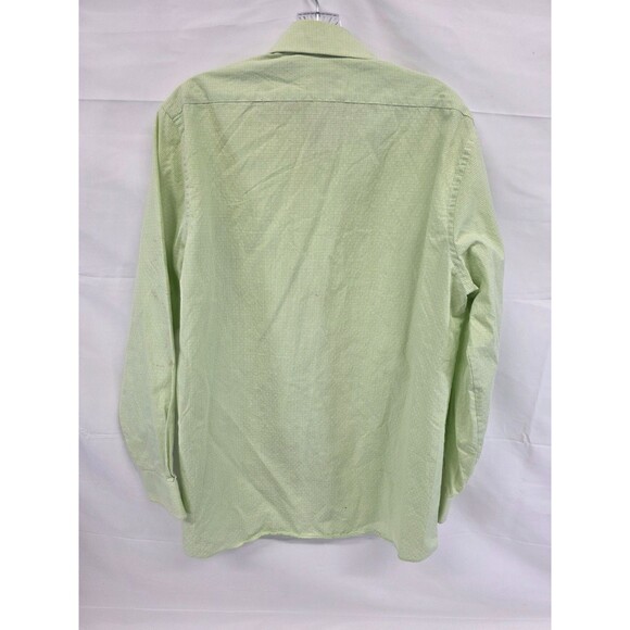 Van Heusen Shirt Mens 15 32/33 Green Long Sleeve Button Up Cotton Blend - Picture 5 of 7